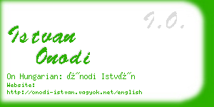 istvan onodi business card